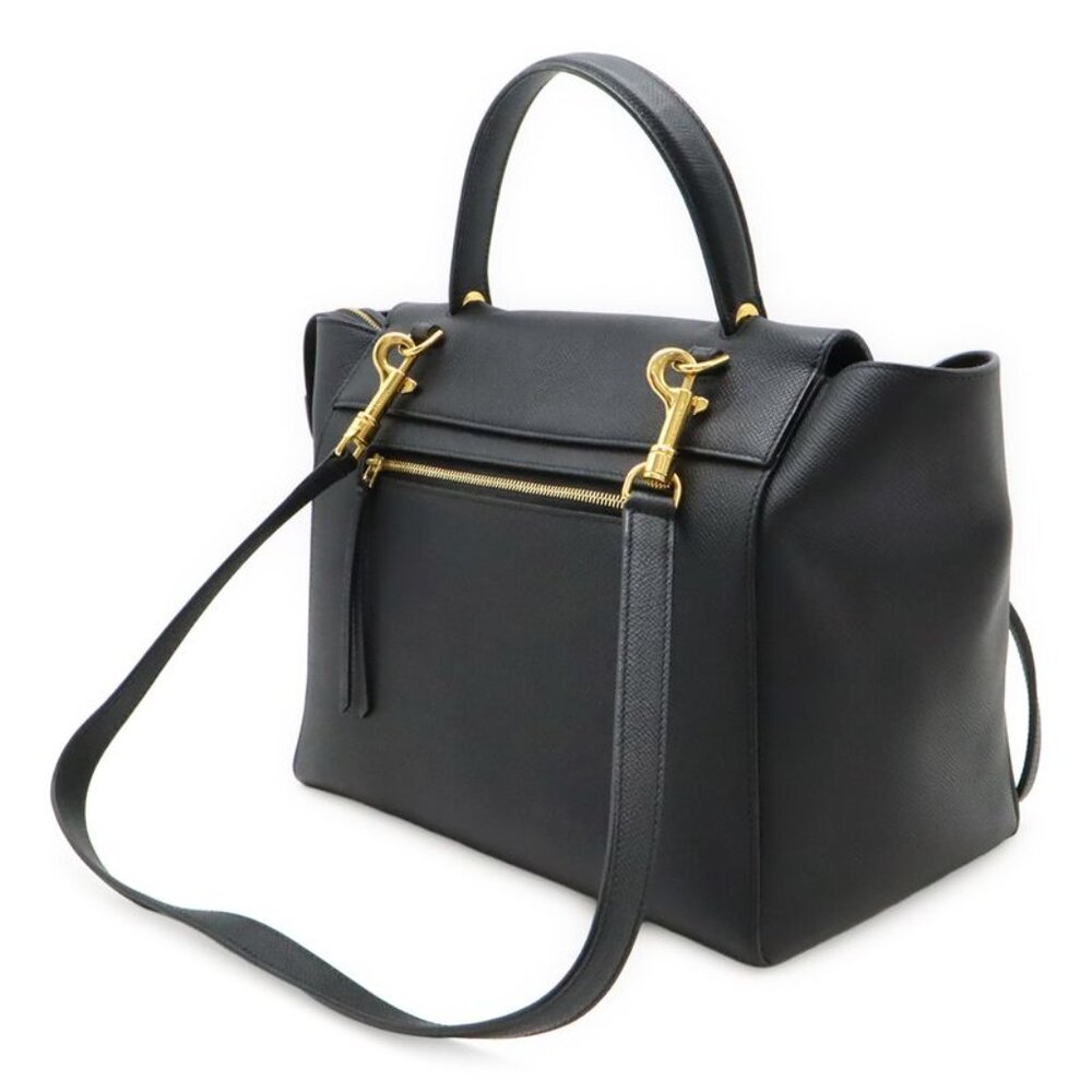 Celine Belt Bag Mini Tote 2-Way Shoulder Bag Grained Calfskin Black - Picture 2 of 8